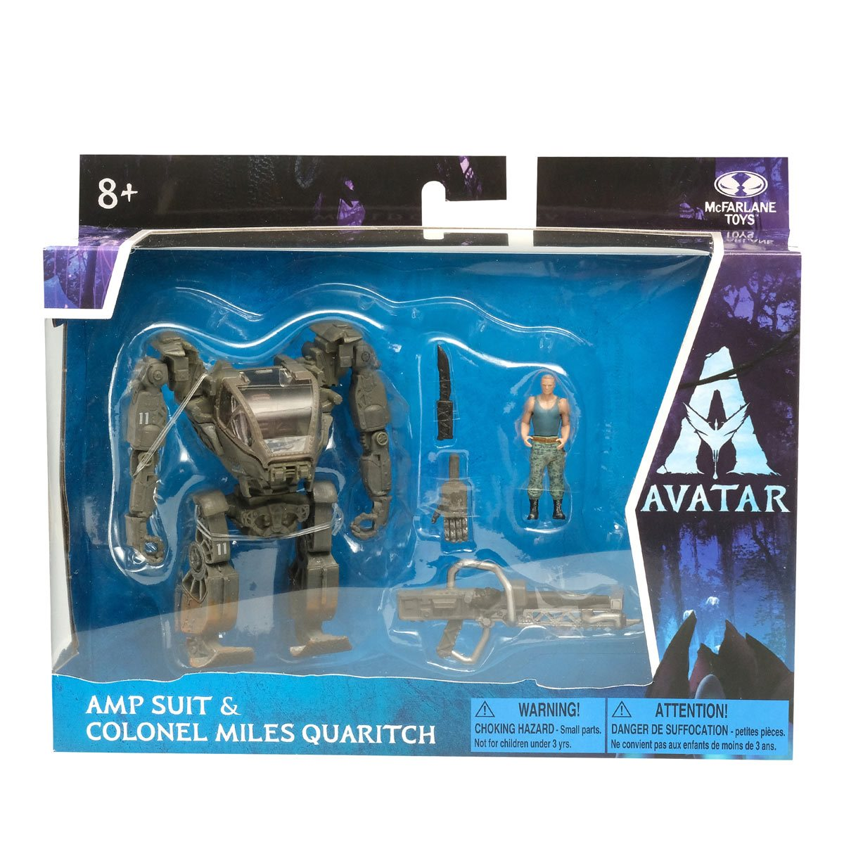 Avatar 1 World of Pandora AMP Suit and Colonel Miles Quatrich Medium Deluxe Action Figure
