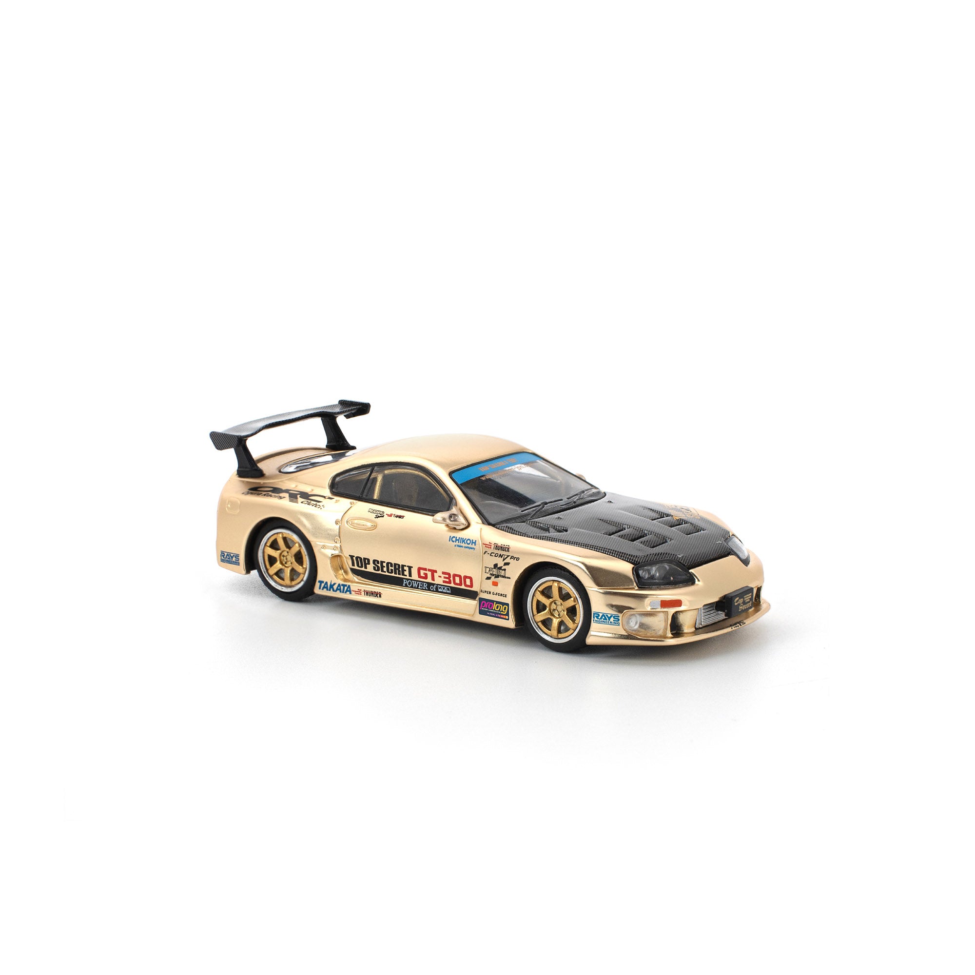 TOP SECRET GT300 SUPRA - CHROME GOLD / CARBON HOOD PR640277 by Pop Race