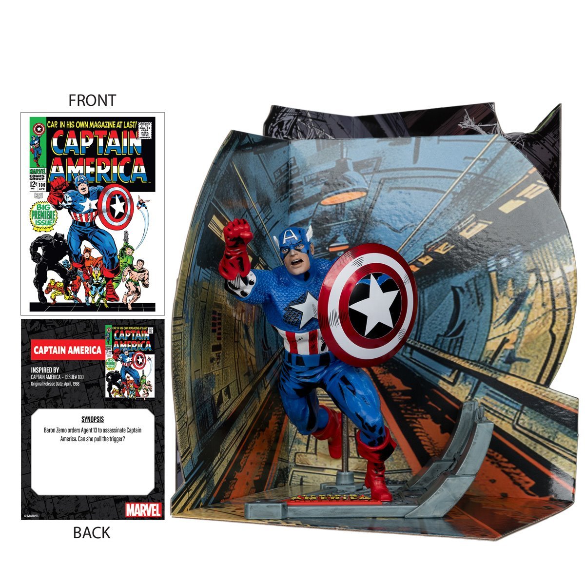 Captain America (#100) 1:10th Figure w/Scene by McFarlane