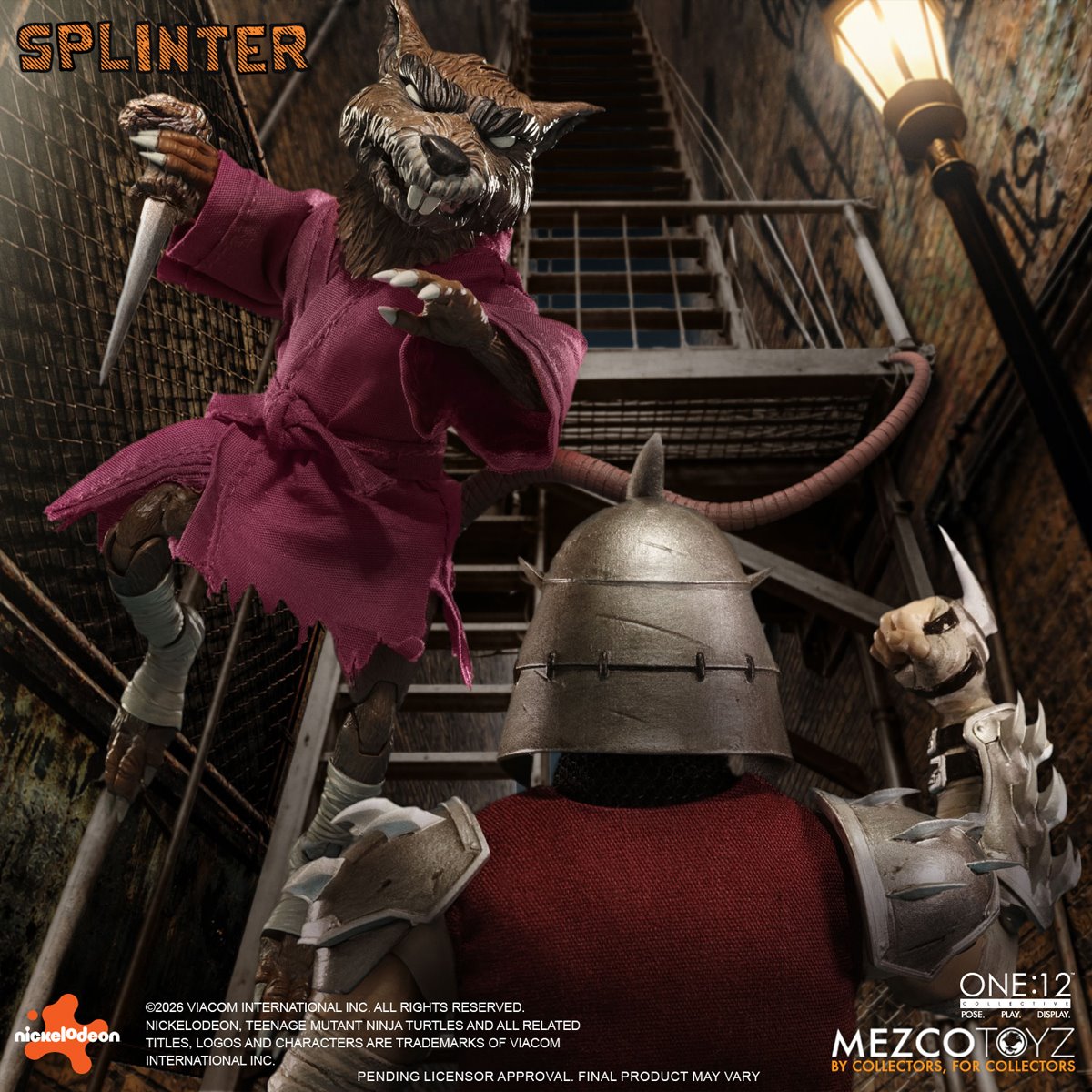 Teenage Mutant Ninja Turtles Master Splinter One:12 Collective Action Figure by Mezco