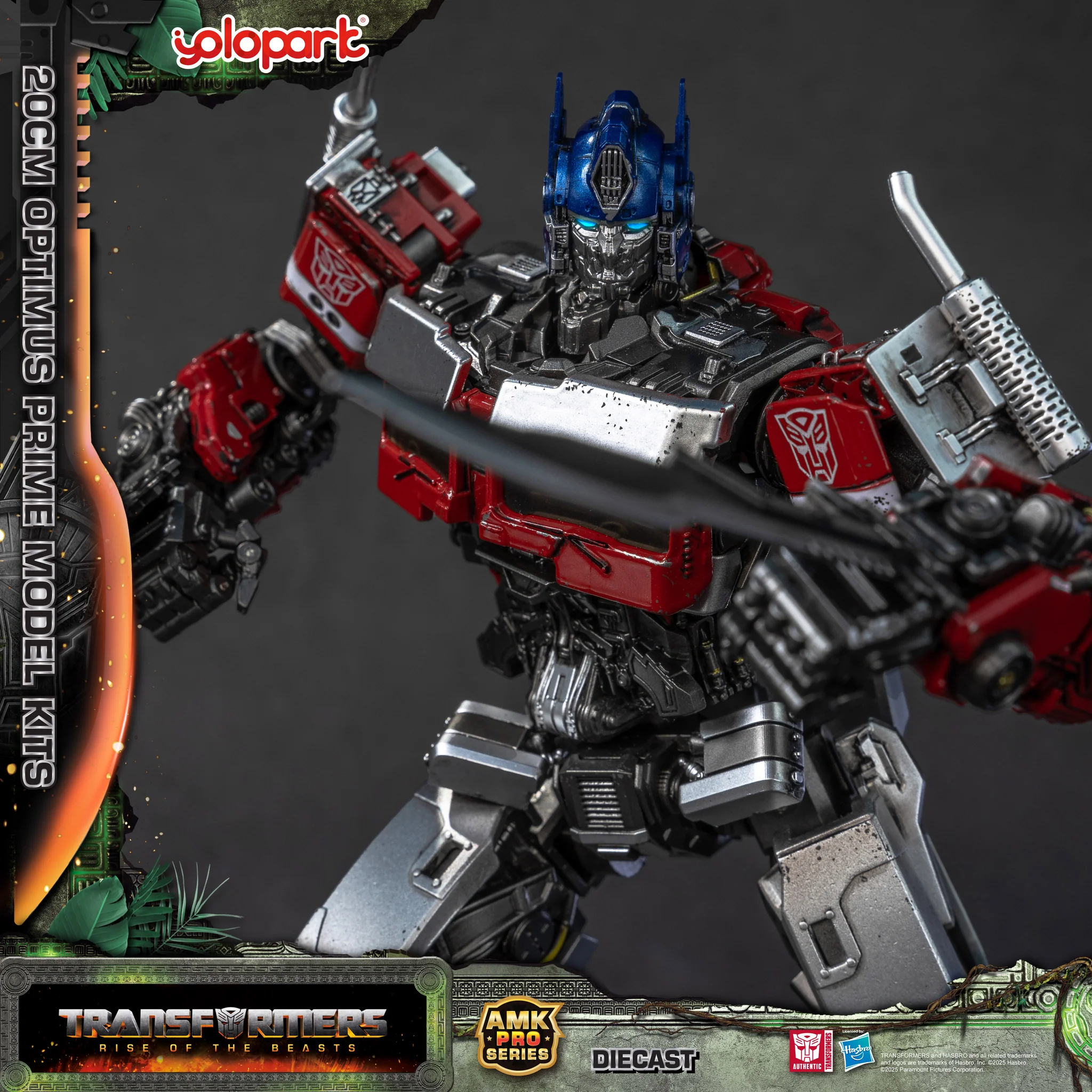 Transformers Rise of the Beasts Optimus Prime Model Kit AMK Series By Yolopark