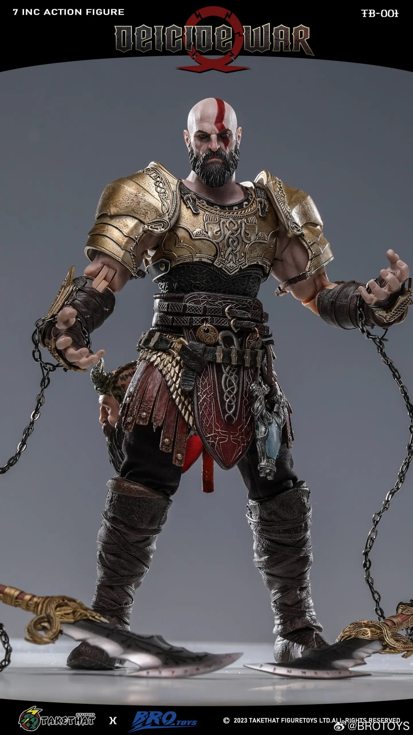 God Of War Kratos in Valkyrie Armour Deicide War Deluxe Edition Action Figure