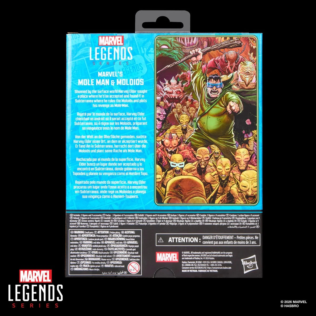 Fantastic Four Marvel Legends Mole Man & Moloids Action Figures