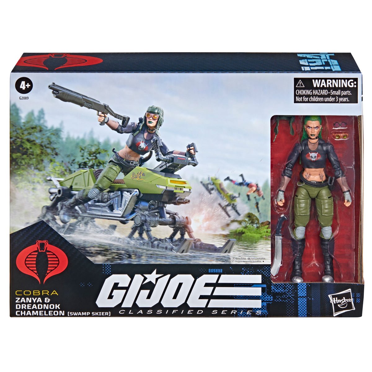G.I. Joe Classified Series Zanya and Dreadnok Chameleon (Swamp Skier) Vehicle Action Figure