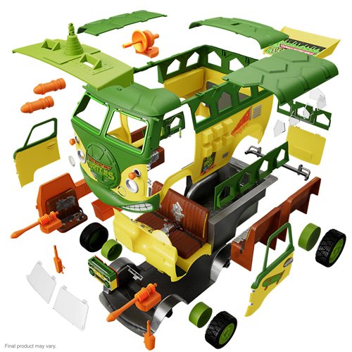 Teenage Mutant Ninja Turtles Ultimates Party Wagon Vehicle By Super 7