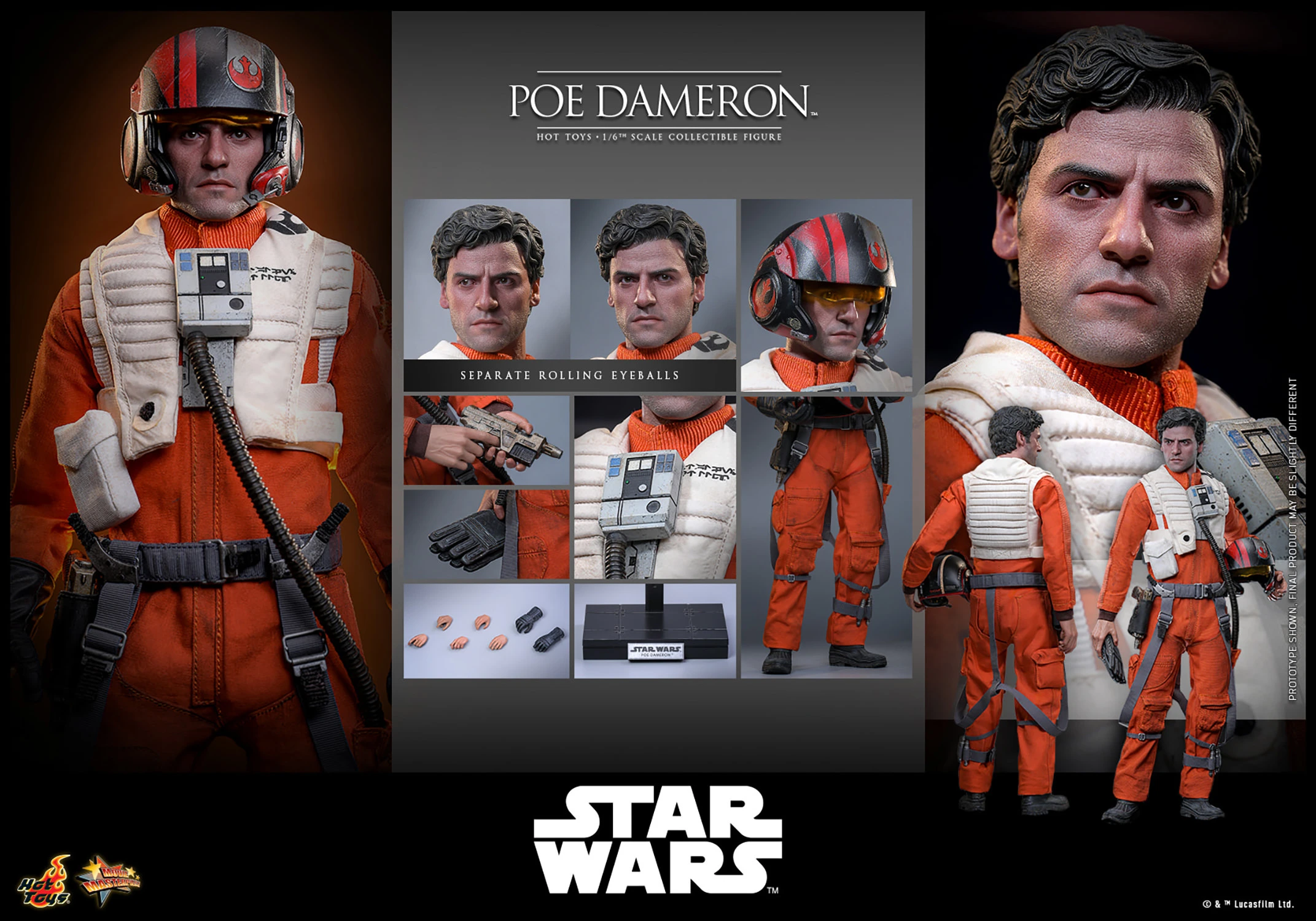 Star Wars: The Force Awakens Poe Dameron Figure by Hot Toys