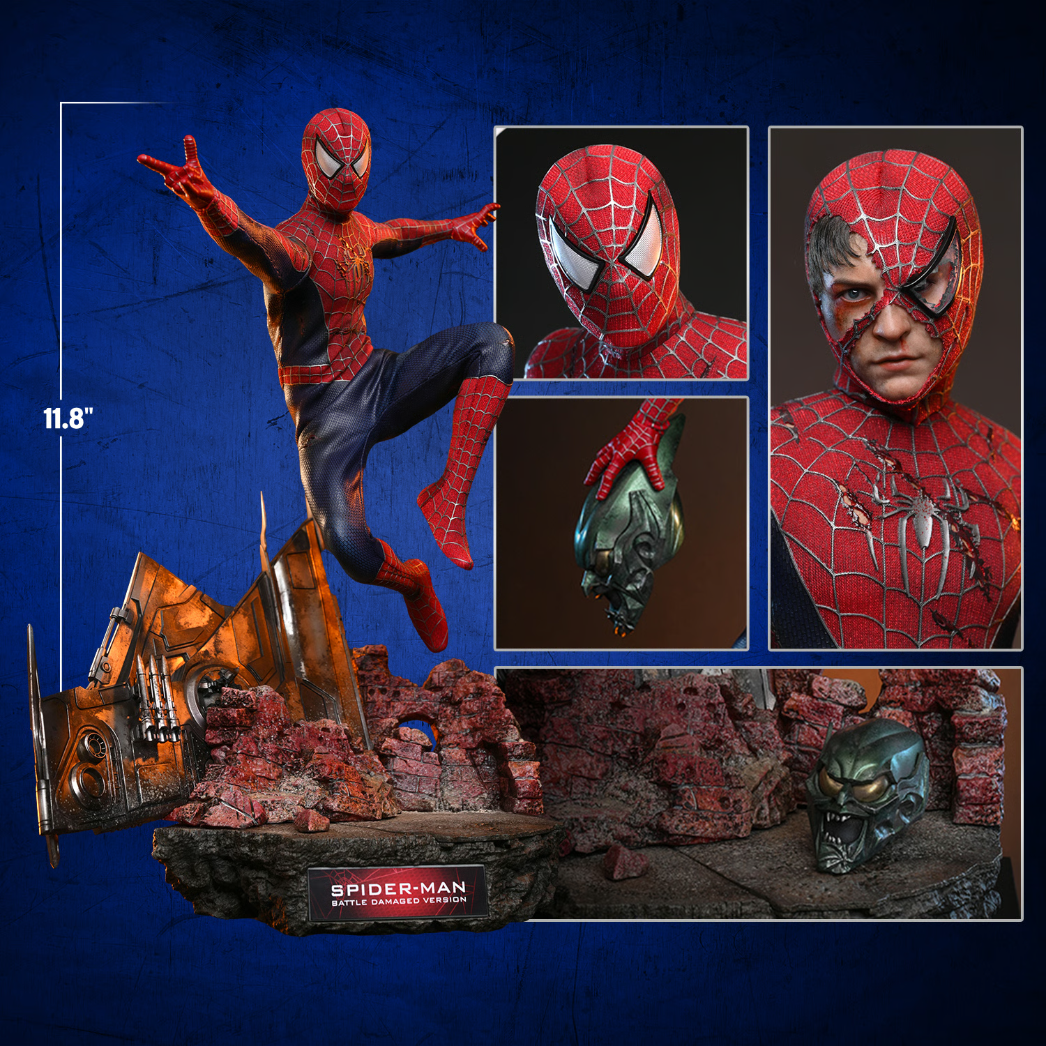 Spider-Man (Battle Damaged Version) Figure by Hot Toys