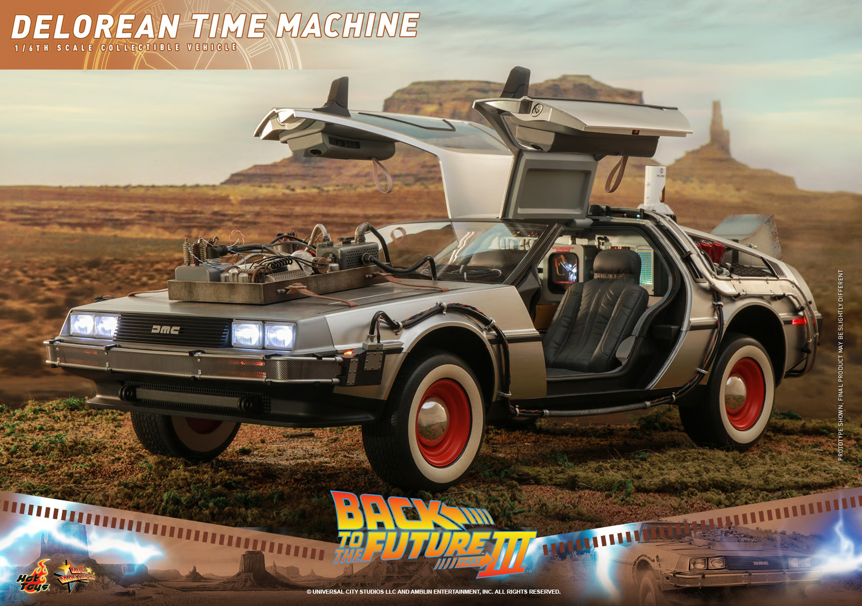 DeLorean Time Machine (Back to the Future III) Sixth Scale Figure by Hot Toys