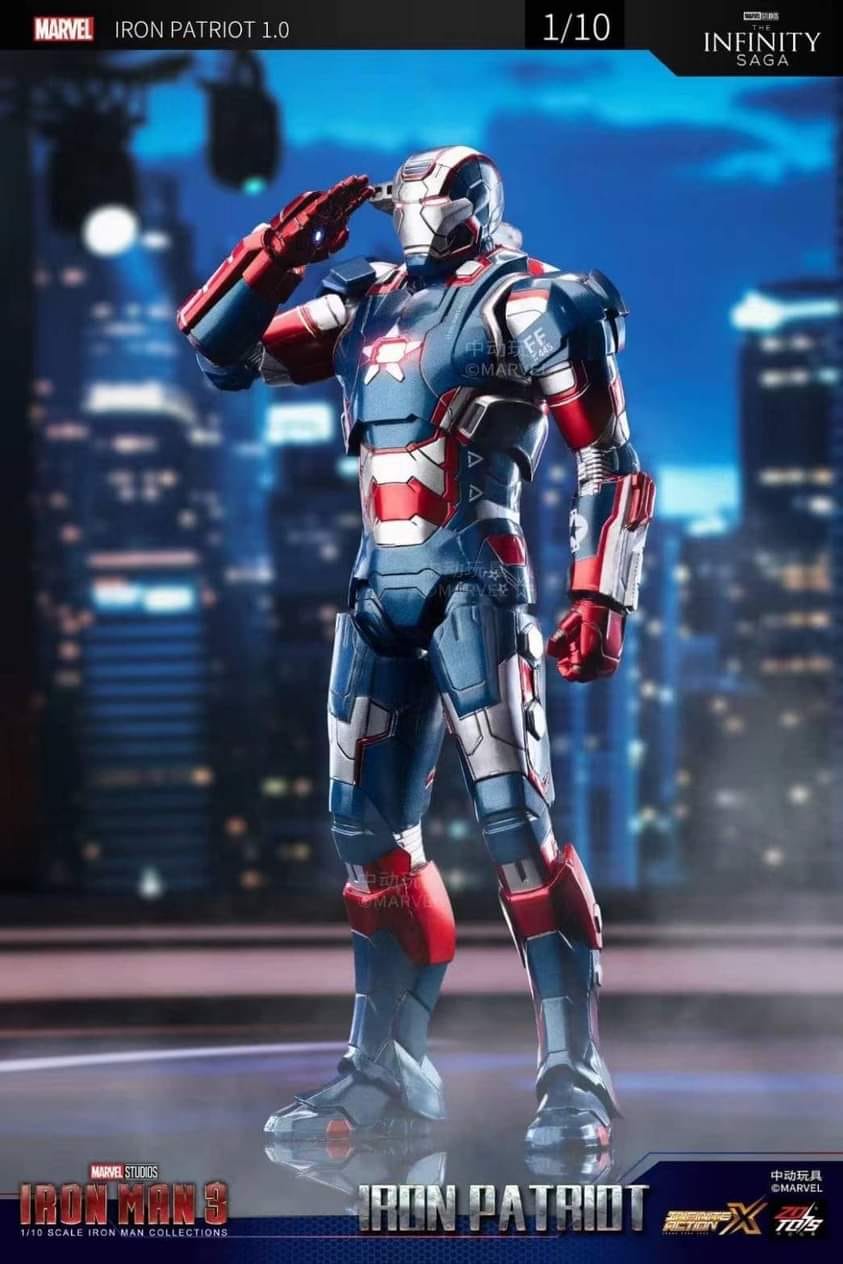 Iron Man Iron Patriot Action Figure by ZD Toys