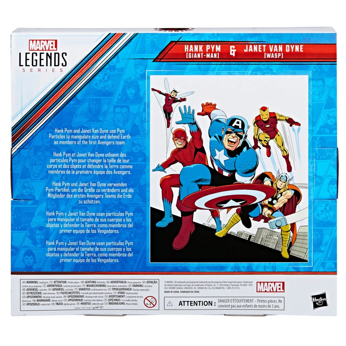 Avengers Marvel Legends Series Hank Pym (Giant-Man) and Janet Van Dyne (Wasp) Action Figures