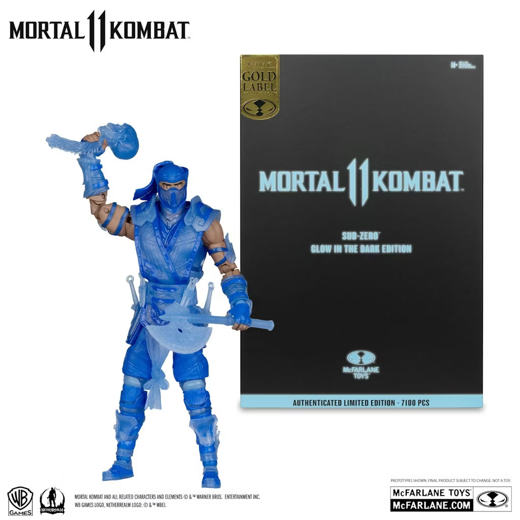Sub-Zero (Mortal Kombat) Glow In The Dark Edition Gold Label Action Figure