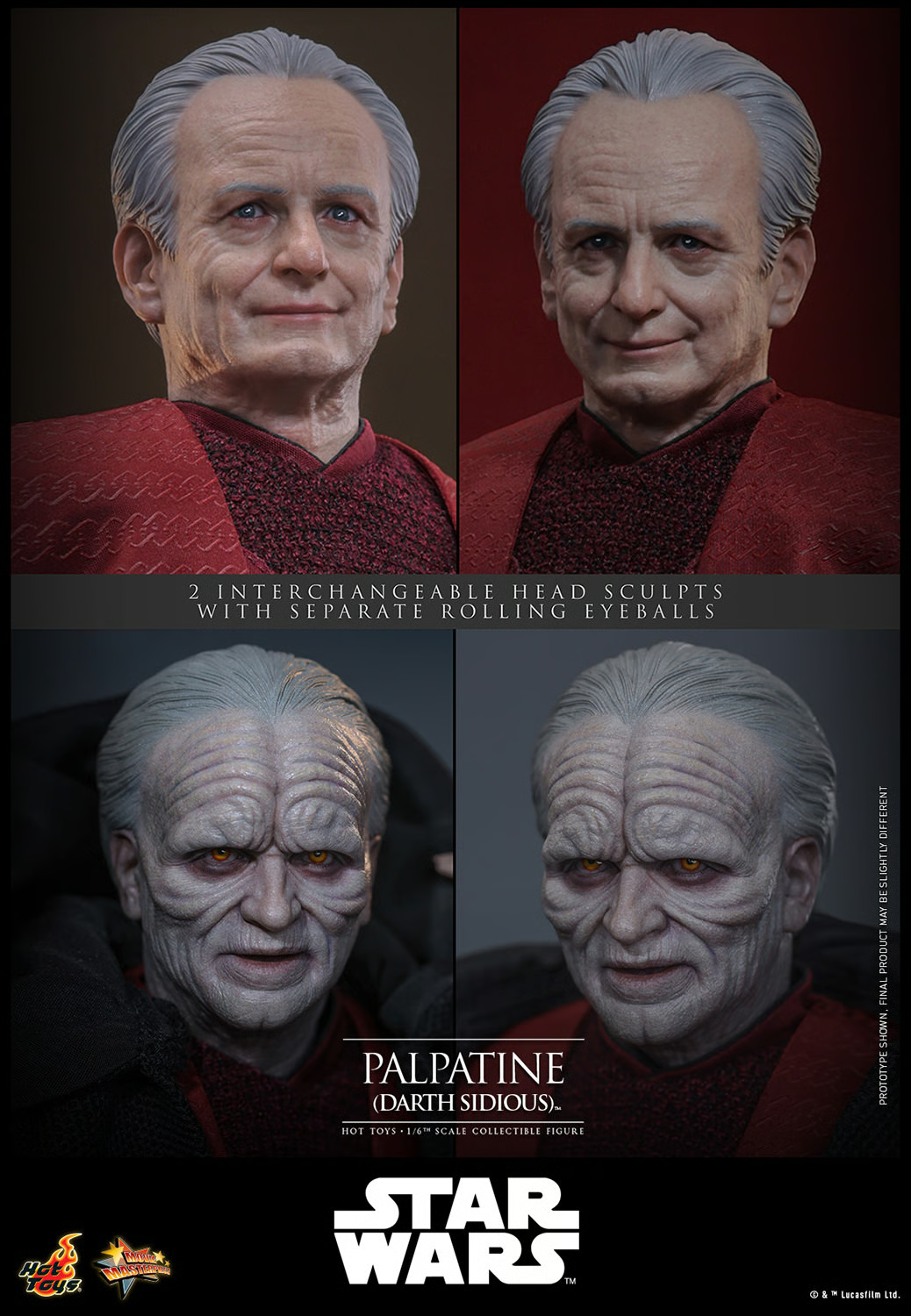 Palpatine Darth Sidious Sixth Scale Figure by Hot Toys