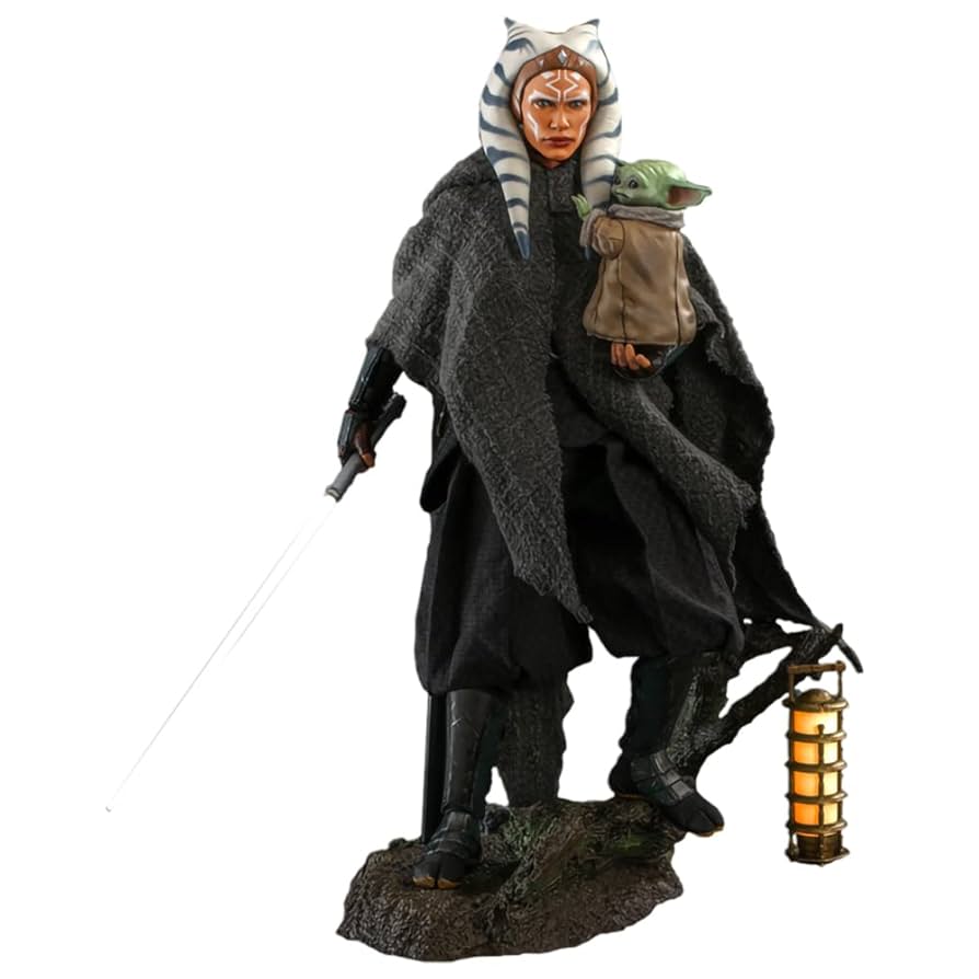 Star Wars The Mandalorian Ahsoka Tano and Grogu Set by Hot Toys