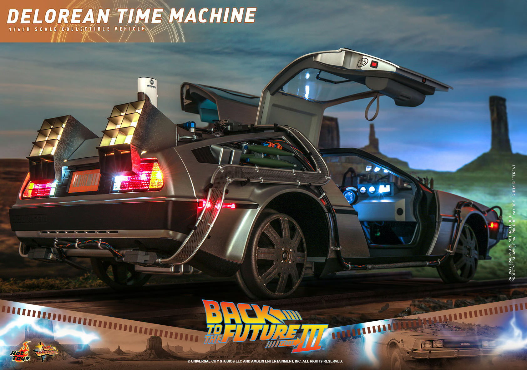 DeLorean Time Machine (Back to the Future III) Sixth Scale Figure by Hot Toys