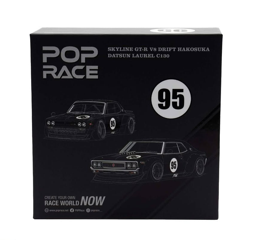 POP RACE x Daigo Saito Skyline GT-R V8 Drift Hakosuka & Datsun Laurel C130 Box Set (2025 HK Toy Car Salon Exclusive)