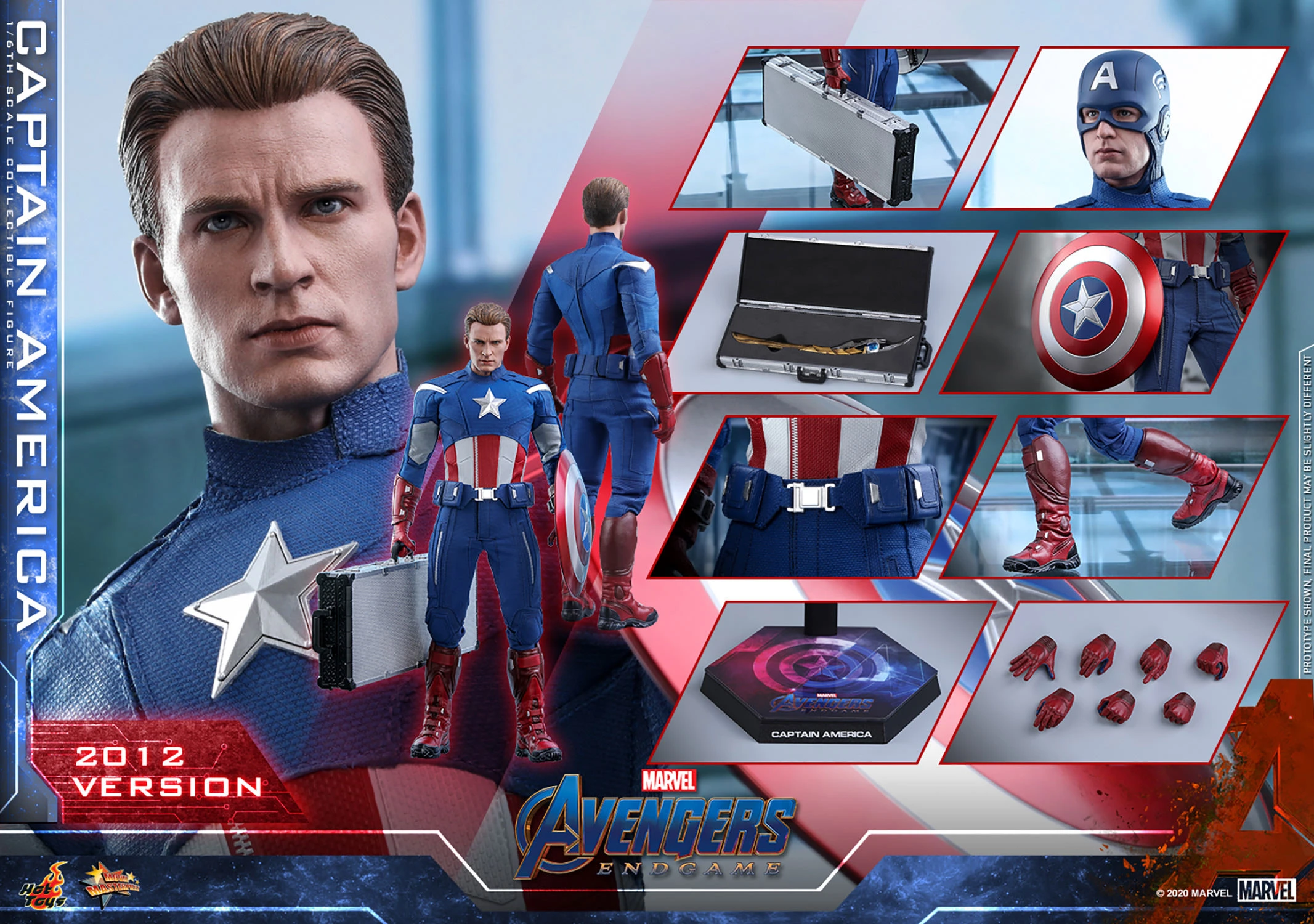 Hot Toys Captain America Avengers Endgame 2012 Version Action Figure