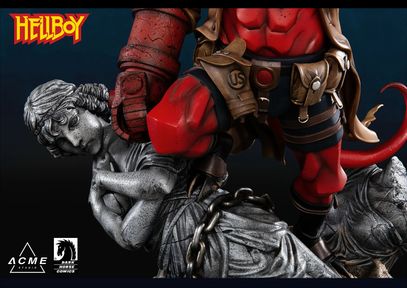 HELLBOY 1/4 Scale Statue Mignola Comic By XM Studios