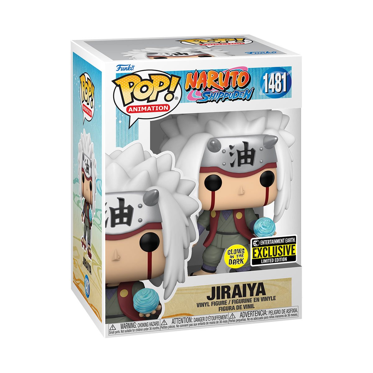 Naruto Shippuden Jiraiya with Rasengan Glow-in-the-Dark Vinyl Figure By Funko Pop!
