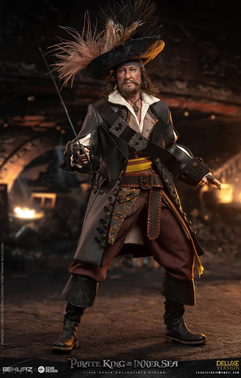 Ekuaz Studio x Echo Design King of the Caspian Sea 1/6 Figure (POTC Hector Barbossa)