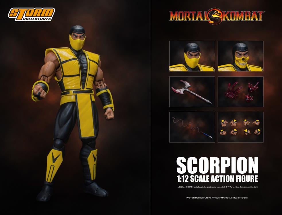 Mortal Kombat 3 Series Scorpion 1/12 Scale Figure (Box Damaged)