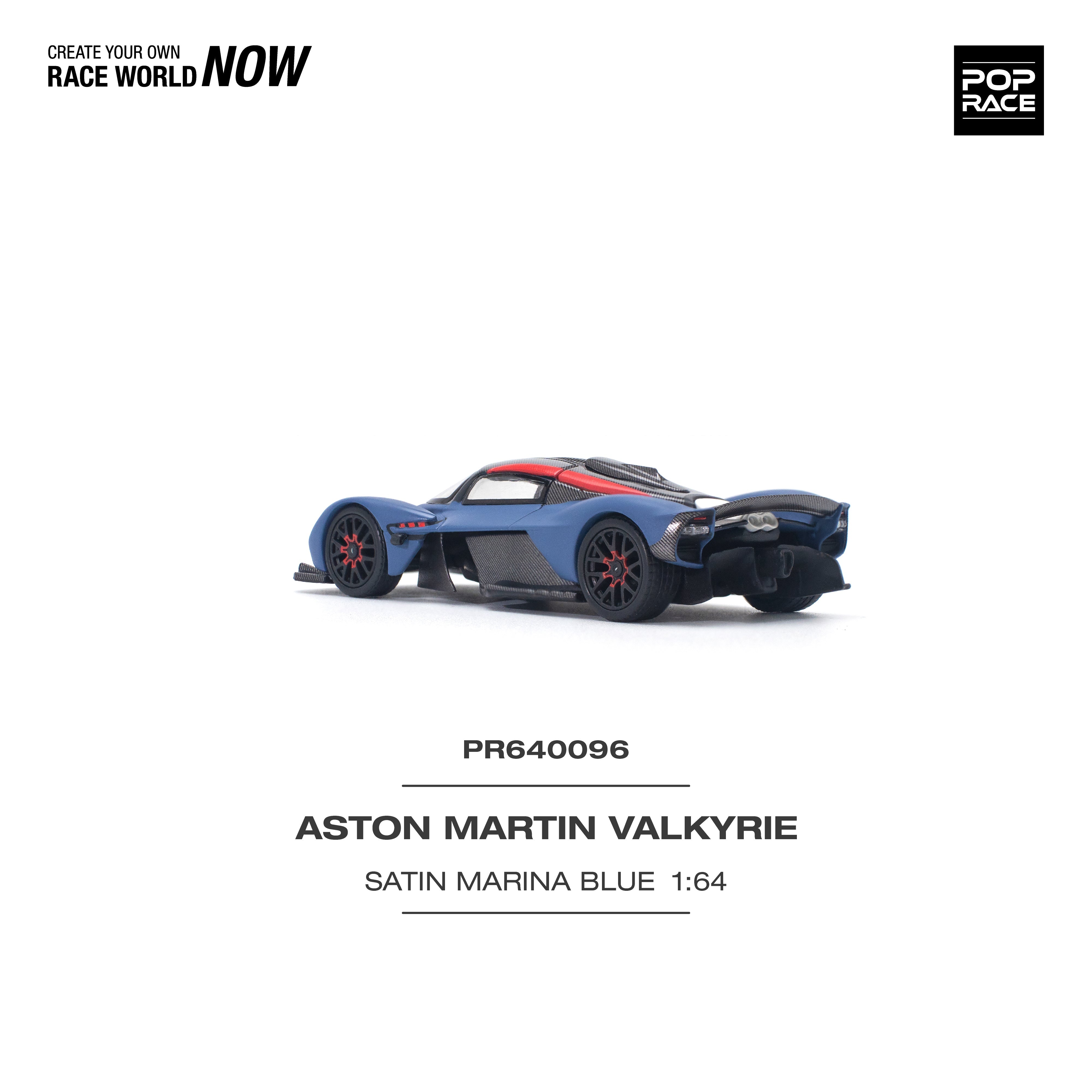 Aston Martin Valkyrie Satin Marina Blue PR640096 by Pop Race