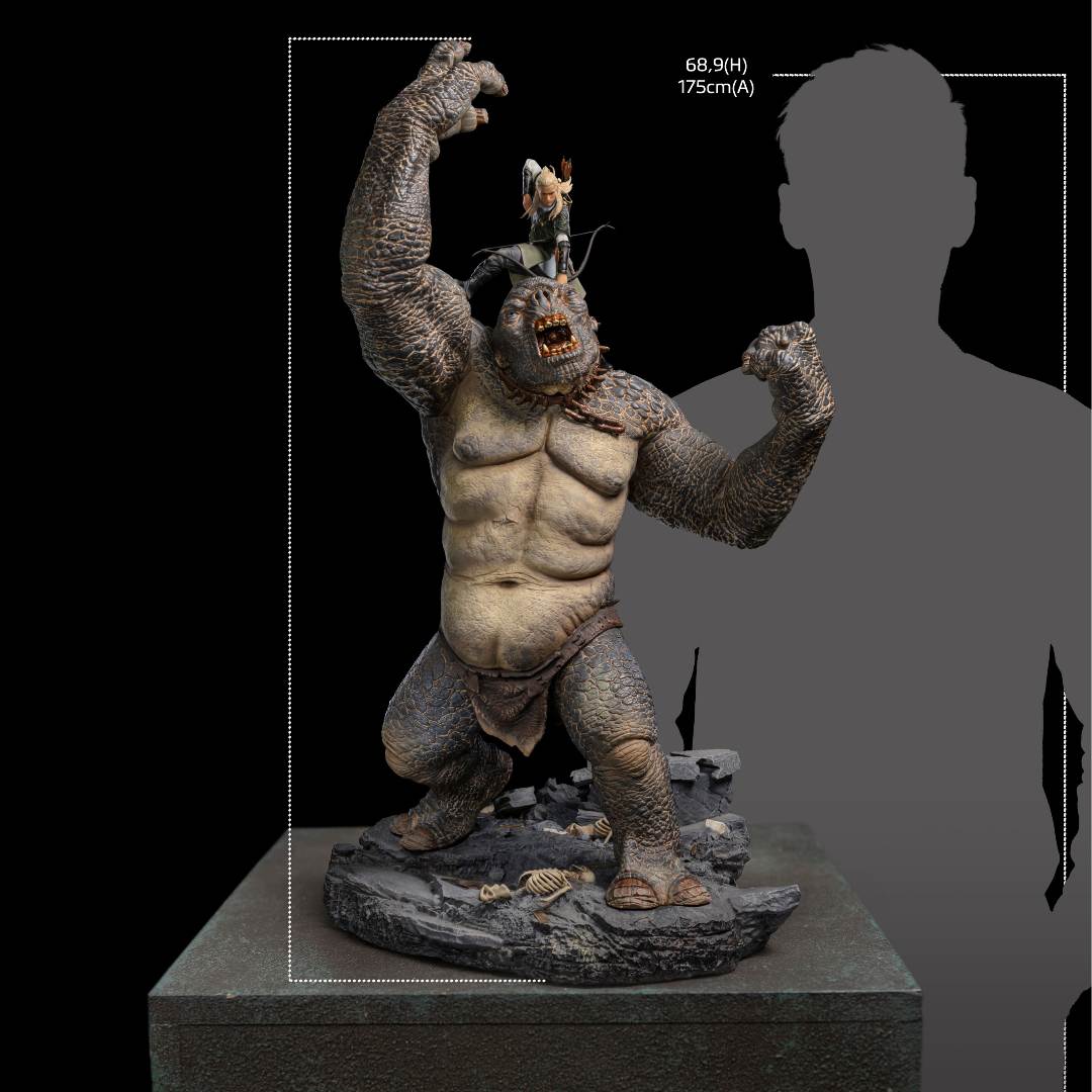 Legolas Vs Cave Troll Deluxe - Lord of the Rings - Art Scale 1/10 By Iron Studios