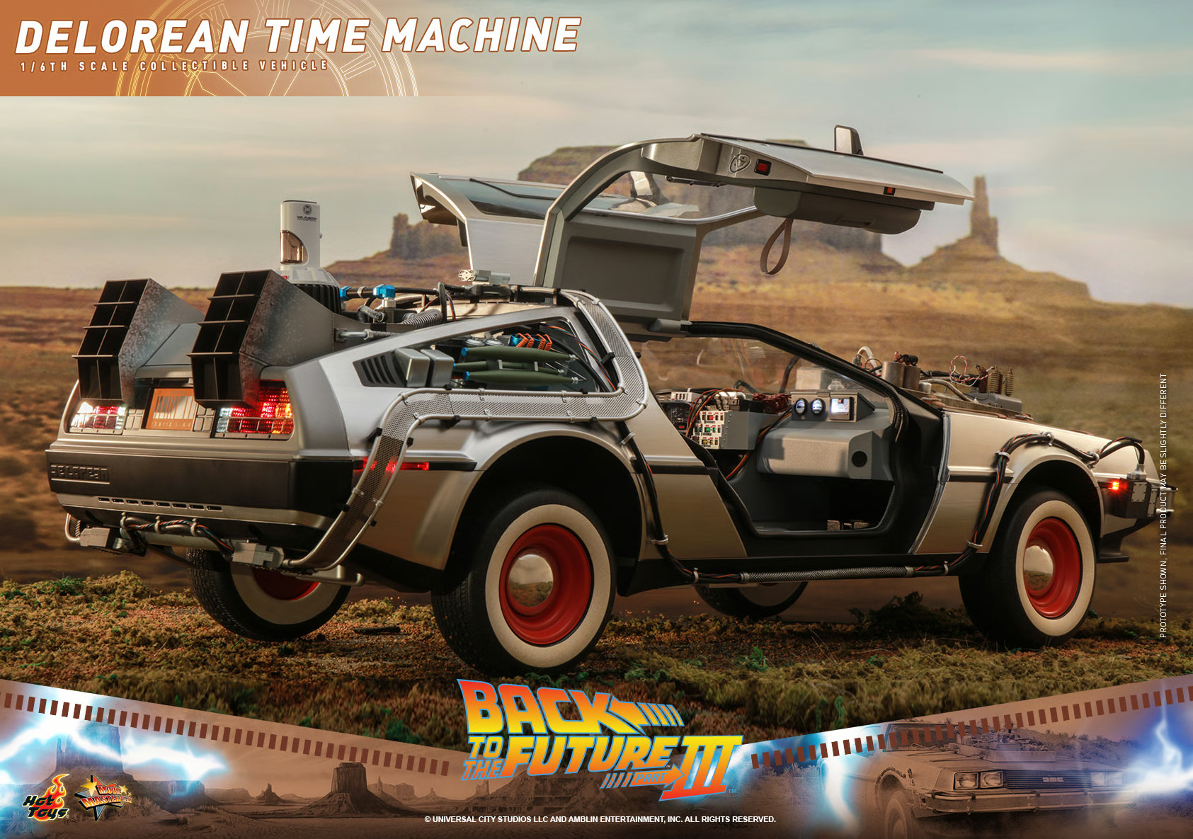DeLorean Time Machine (Back to the Future III) Sixth Scale Figure by Hot Toys