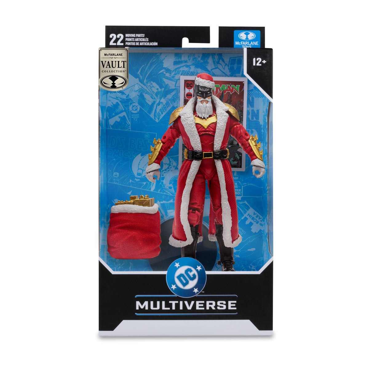 Batman Red Santa Suit Vault Collection Action Figure By McFarlane