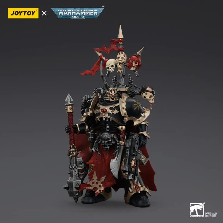 Warhammer 40K Chaos Space Marines Black Legion Chosen Champion with Bolter and Power Maul Action Figure