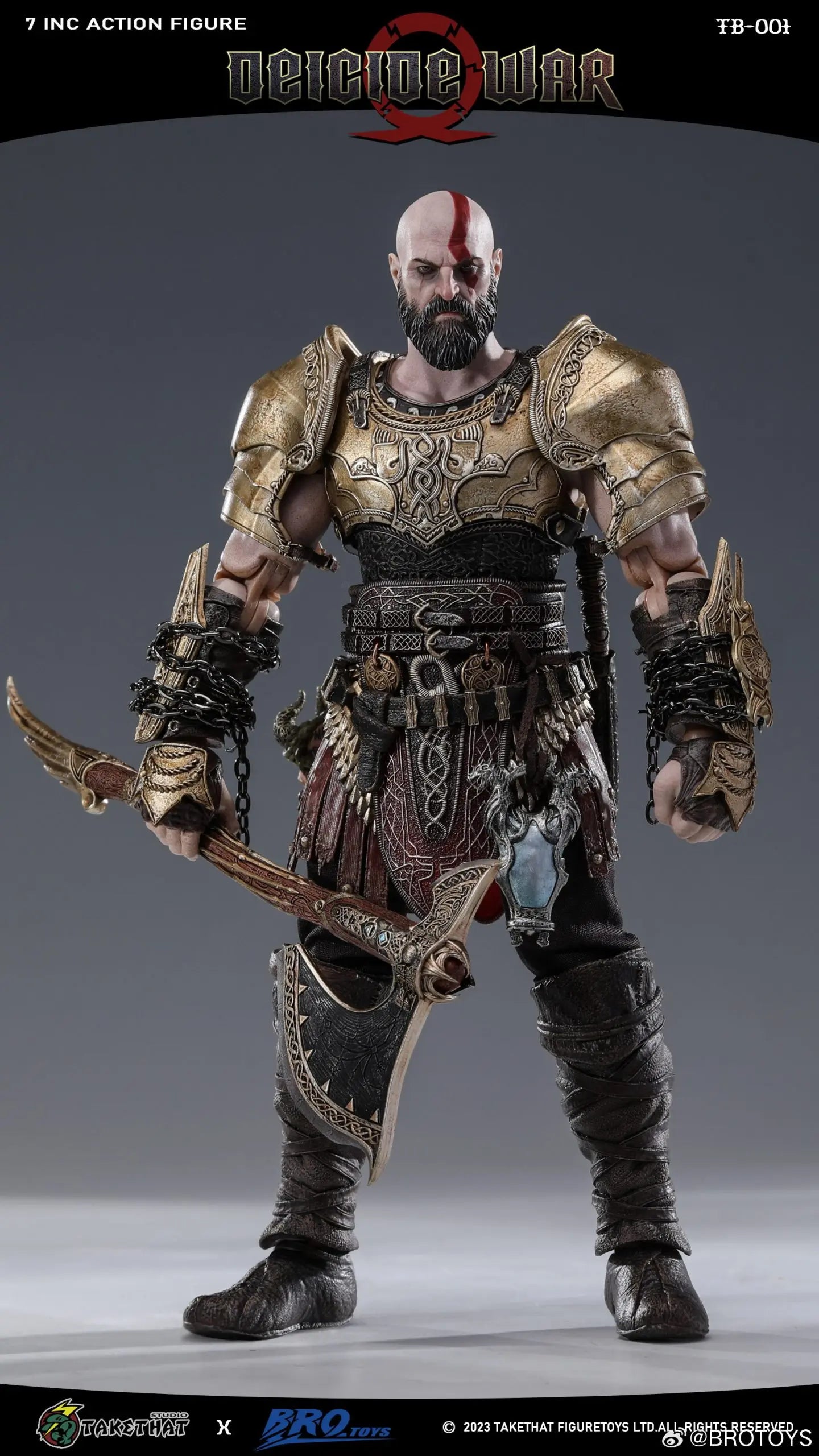 God Of War Kratos in Valkyrie Armour Deicide War Deluxe Edition Action Figure