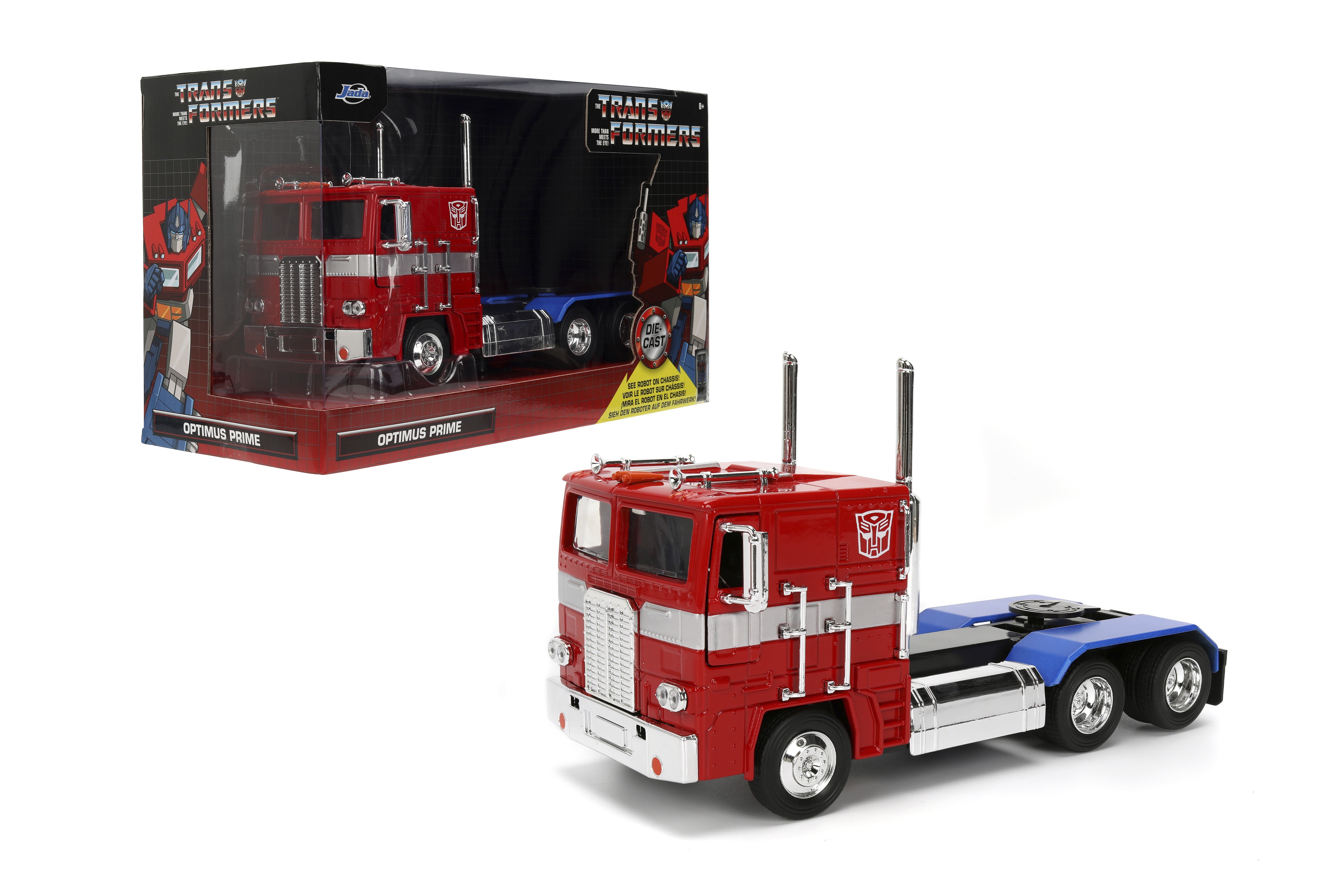 Transformers G1 Hollywood Rides Optimus Prime 1:24 Scale Die-Cast Vehicle