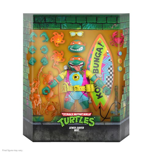 Teenage Mutant Ninja Turtles Ultimates Sewer Surfer Mike 7-Inch Action Figure By Super 7