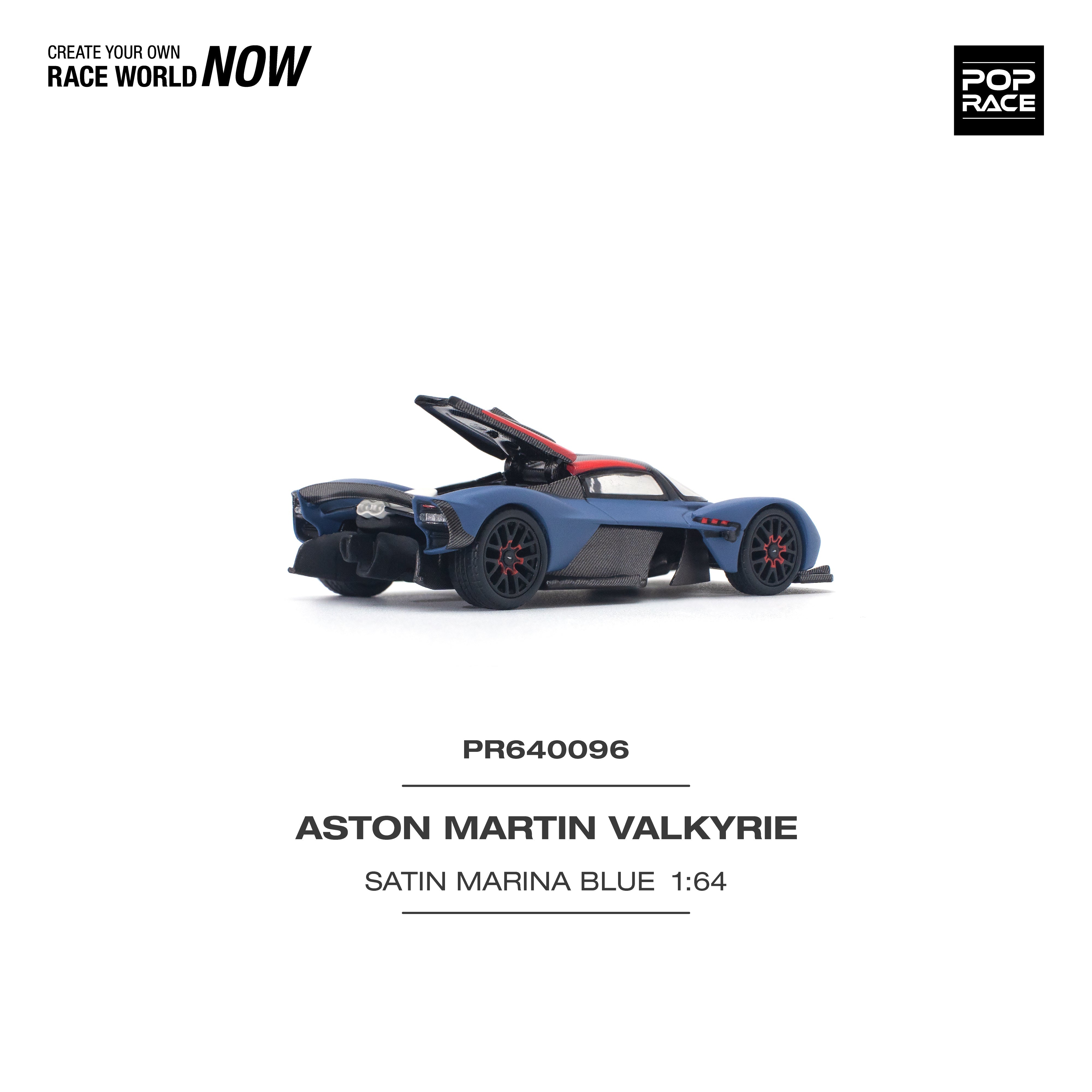 Aston Martin Valkyrie Satin Marina Blue PR640096 by Pop Race