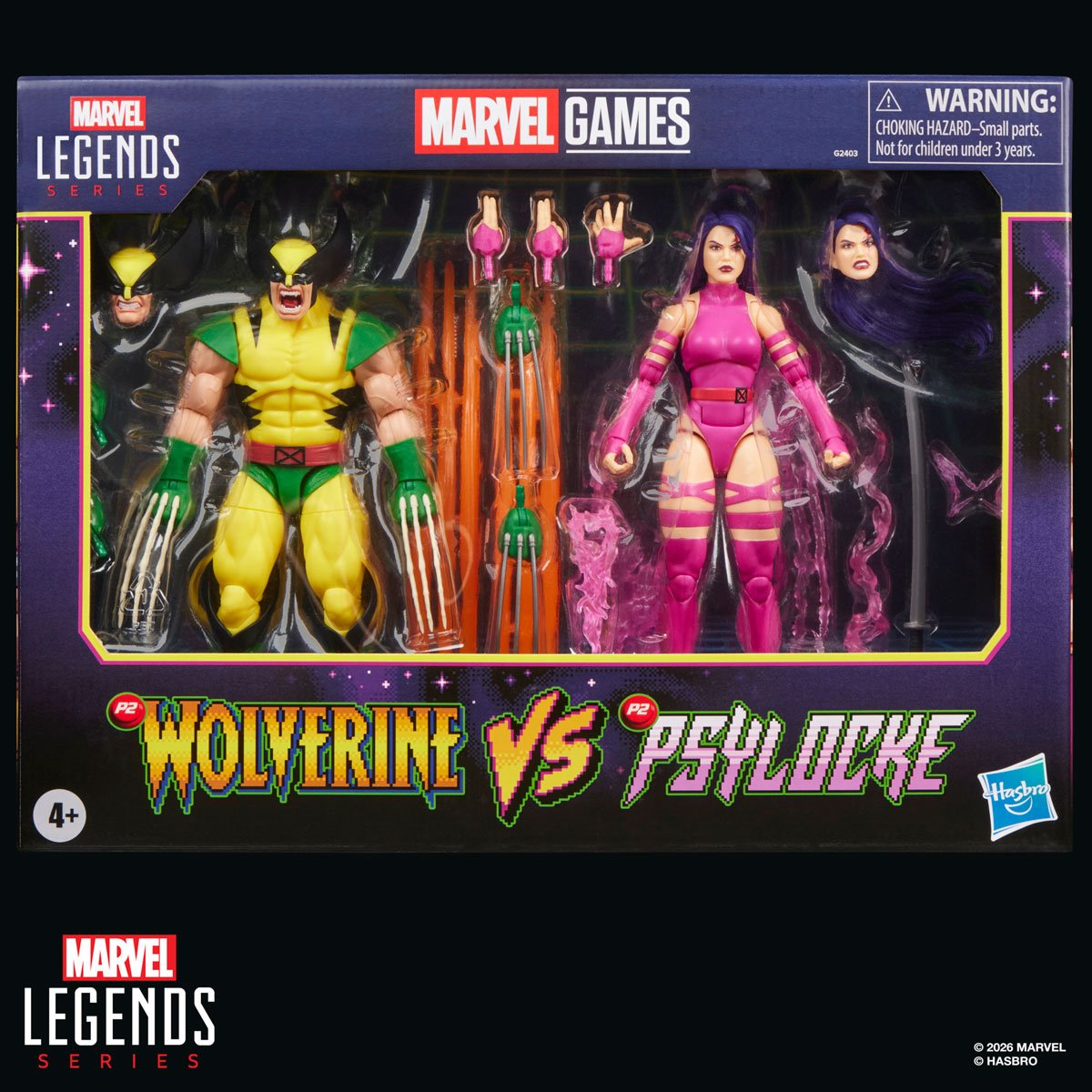 X-Men Marvel Legends Wolverine vs Psylocke Action Figures