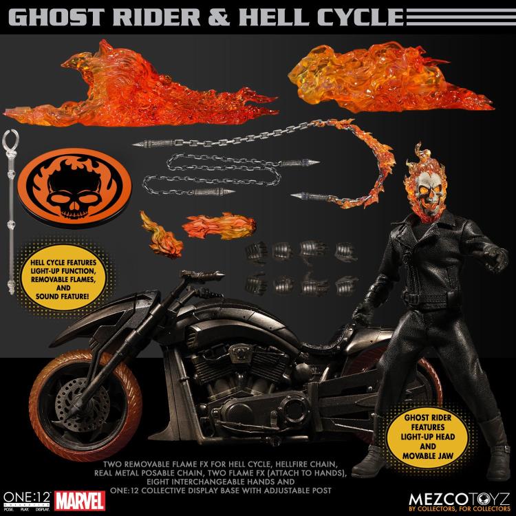 Ghost Rider & Hell Cycle One:12 Set By Mezco