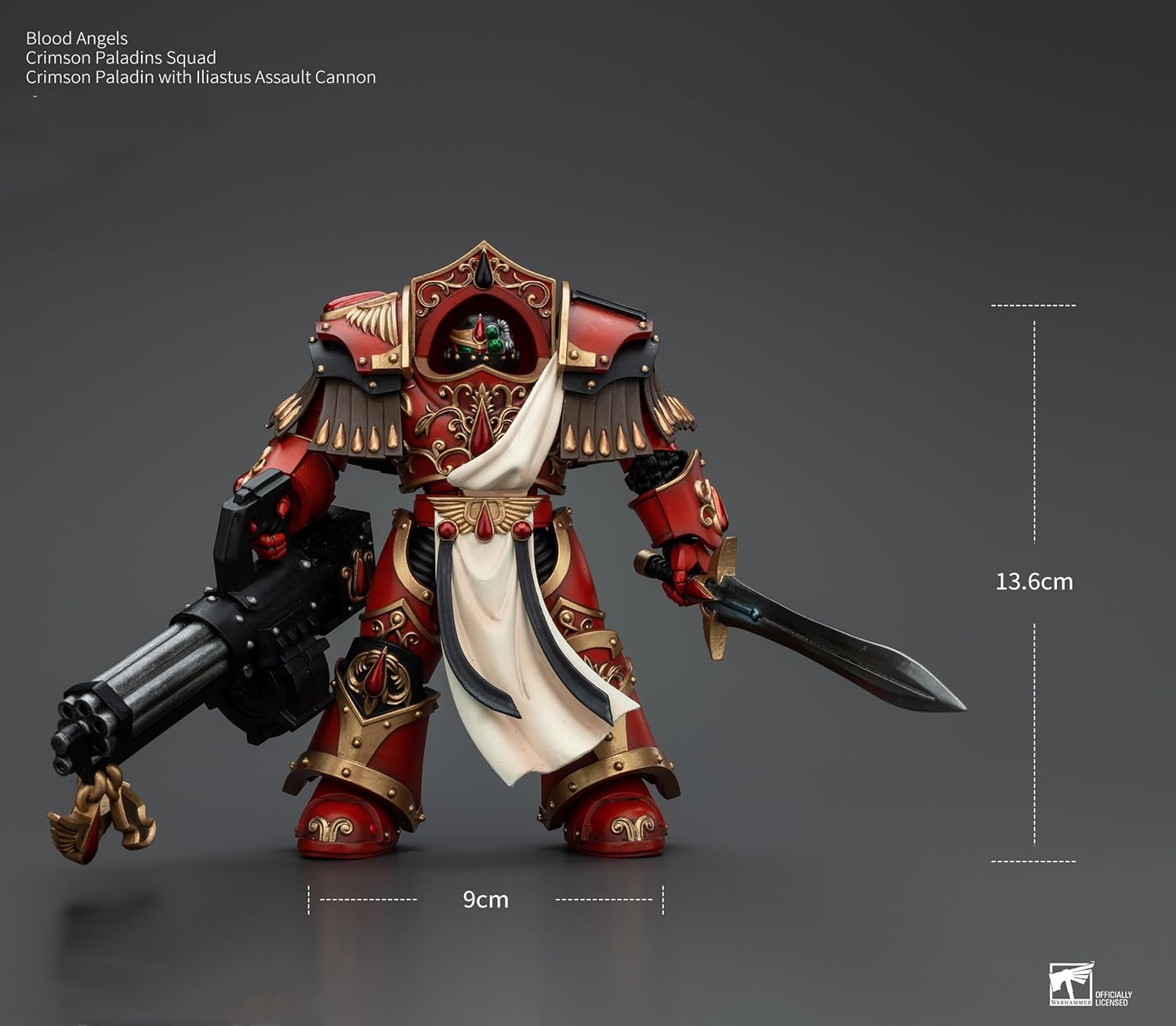 Warhammer: The Horus Heresy Blood Angels Crimson Paladin with Iliastus Assault Cannon Action Figure