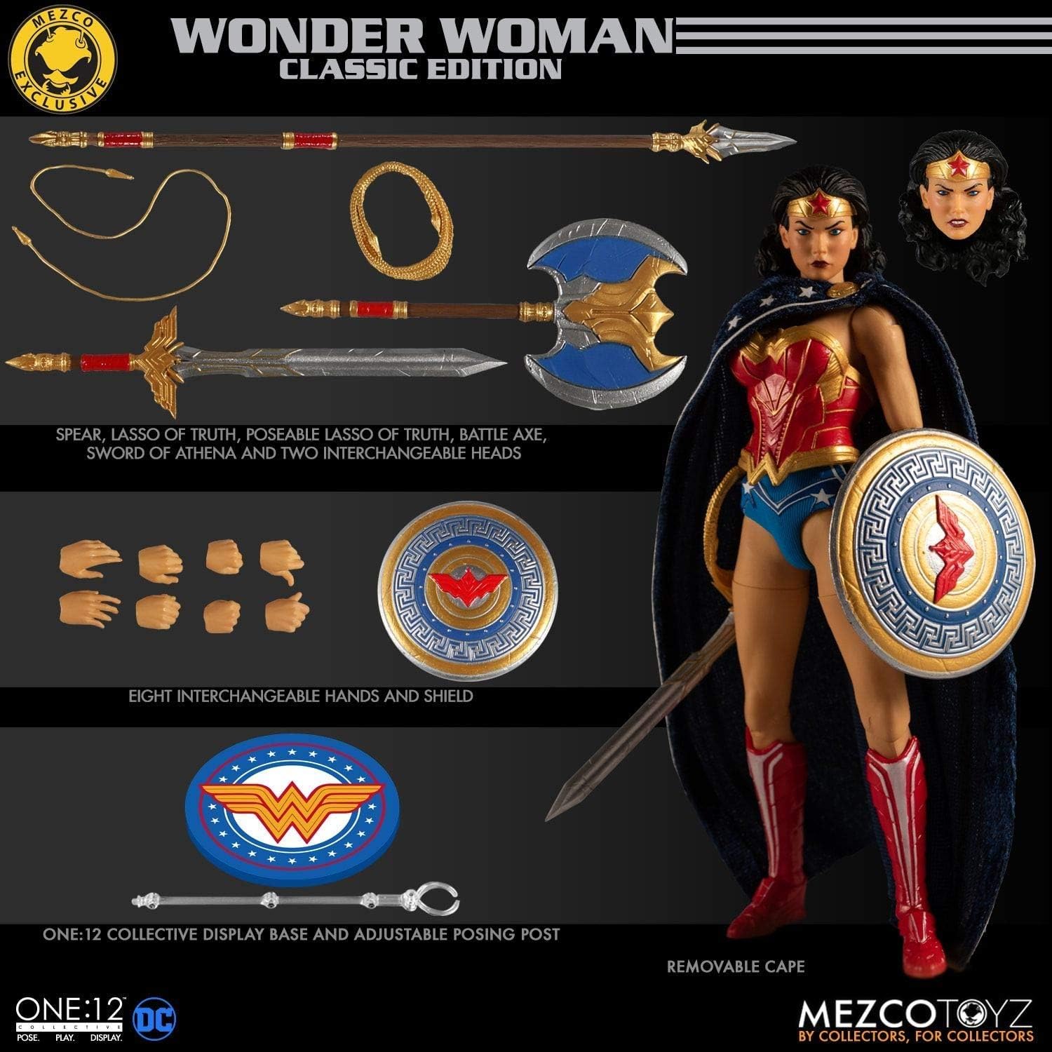 Wonder Woman Classic Edition One:12 Collective Action Figure By Mezco