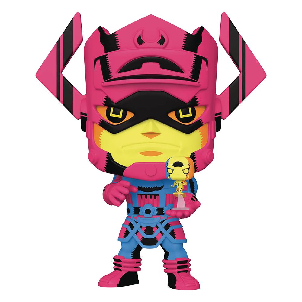 POP 10″ JUMBO GALACTUS W/SILVER SURFER (BLACK LIGHT VER) By Funko