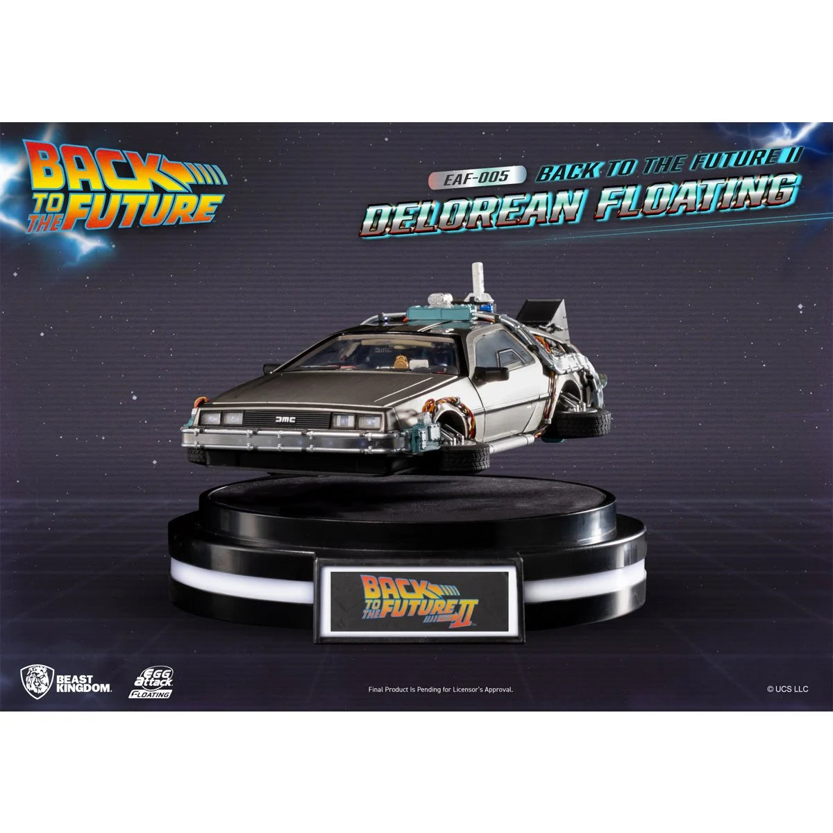 Back to the Future II Delorean Floating EAF-005 Egg Attack Floating Statue