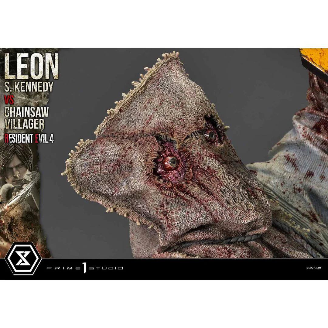 Resident Evil 4 Leon S. Kennedy Versus Chainsaw Villager Statue By Prime1 Studio