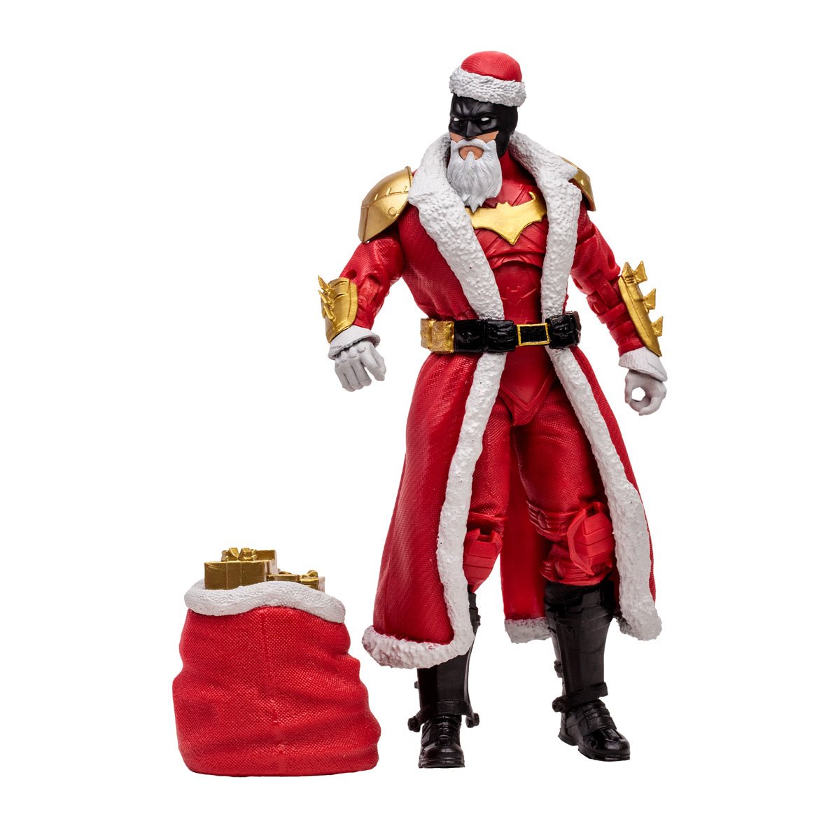 Batman Red Santa Suit Vault Collection Action Figure By McFarlane