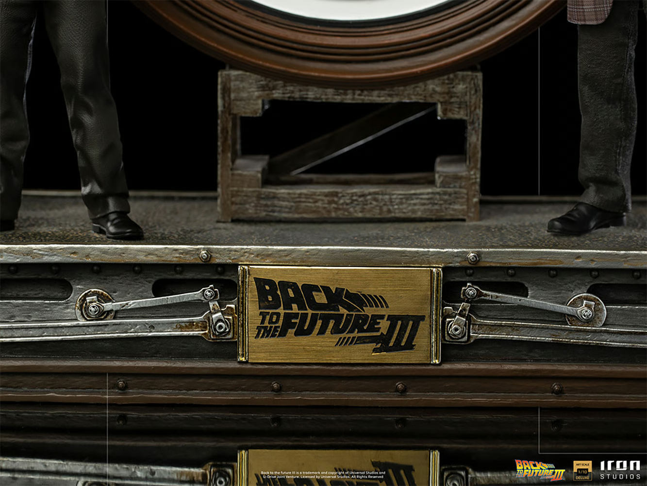 Marty and Doc at the Clock Deluxe Statue by Iron Studios