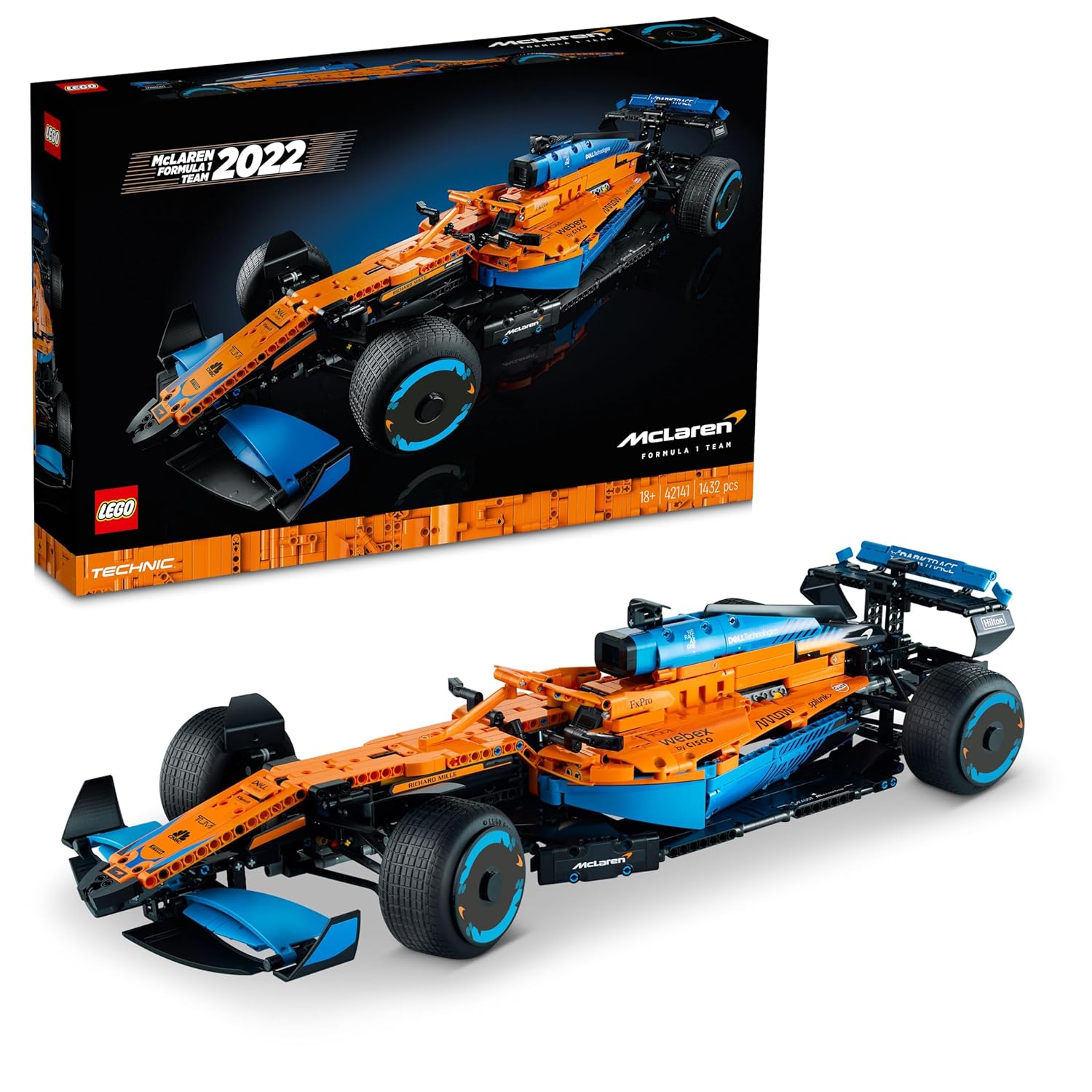 LEGO Technic McLaren Formula 1 Team 2022 Race Car 42141 Building Kit for Adults (1432 Pieces)
