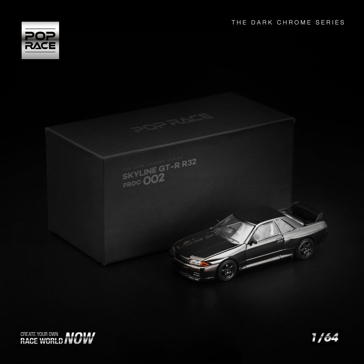 Nissan Skyline GT-R R32 DARK CHROME PRDC002 by Pop Race