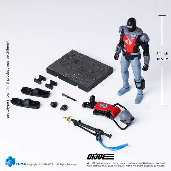 HIYA Exquisite Mini Series 1/18 Scale G.I.Joe Cobra Eel Action Figure