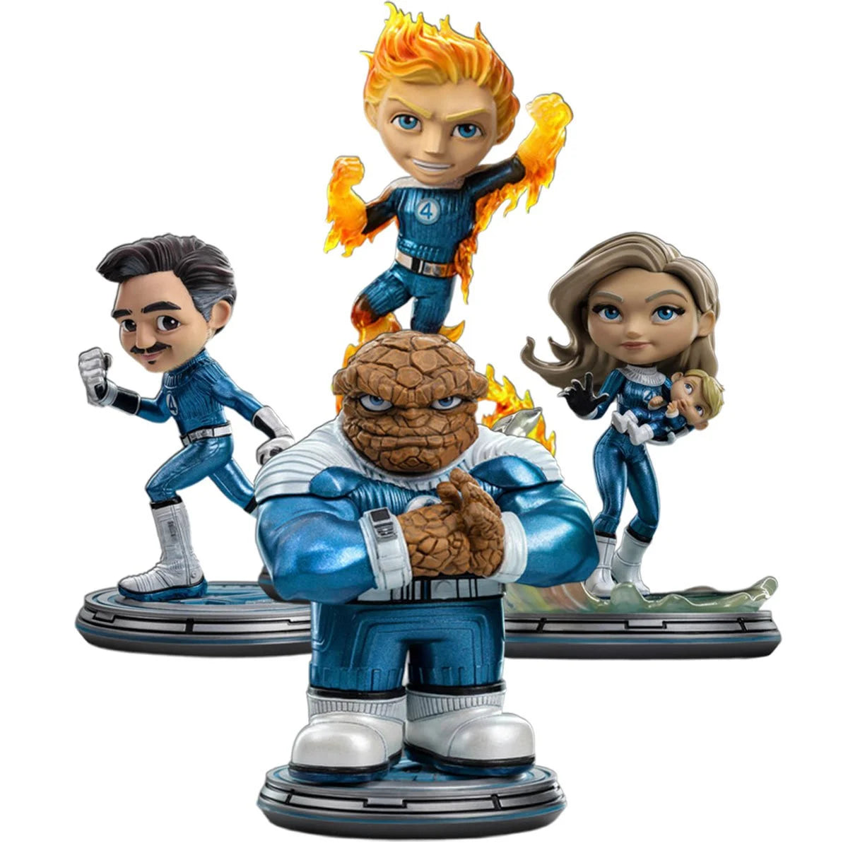 The Fantastic Four: First Steps MiniCo Limited Edition Metallic Vinyl 4 Pack Figure