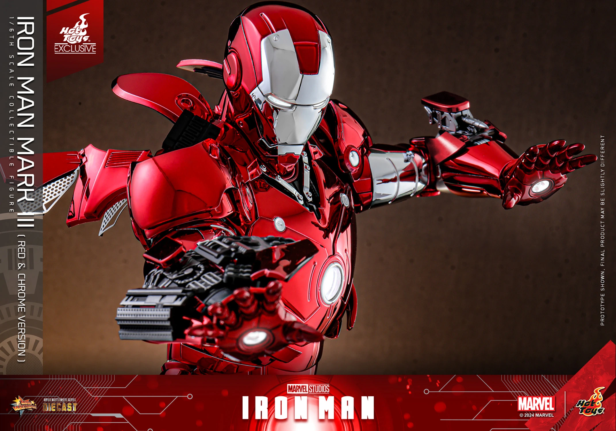 Ironman Mark III (Red & Chrome Version) By Hot Toys