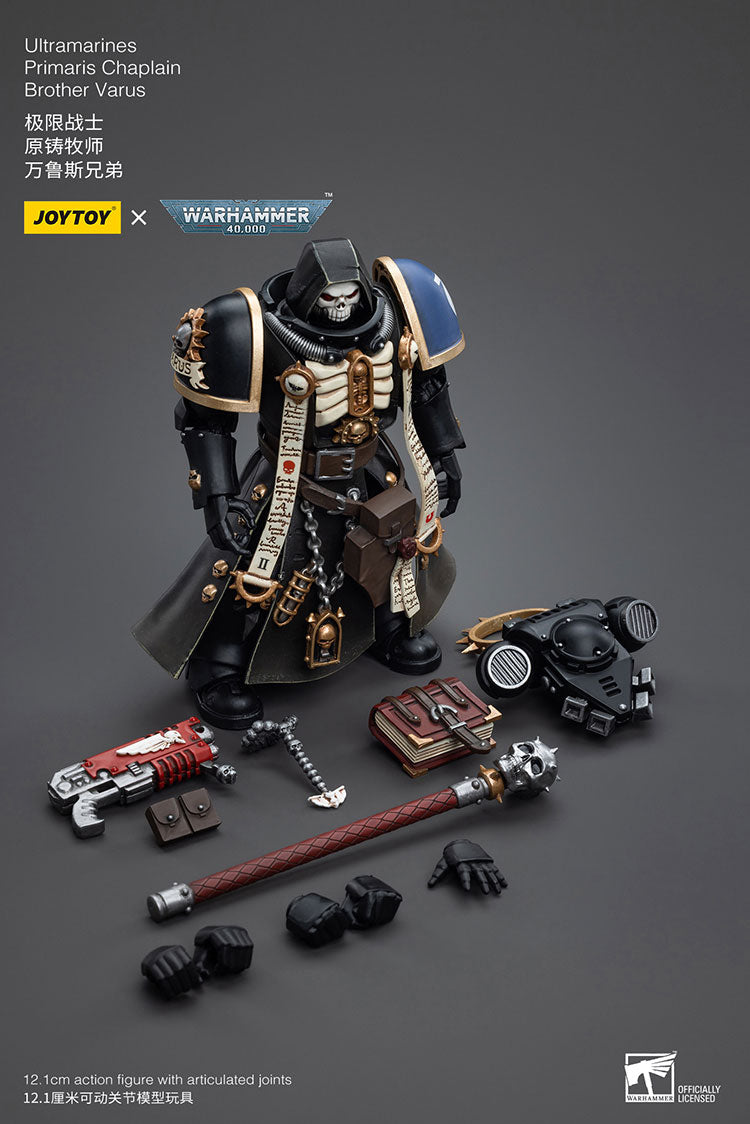 Warhammer 40K Ultramarines Primaris Chaplain Brother Varus 1/18 Scale Action Figure
