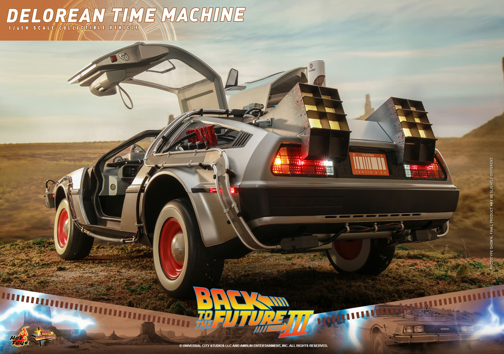 DeLorean Time Machine (Back to the Future III) Sixth Scale Figure by Hot Toys
