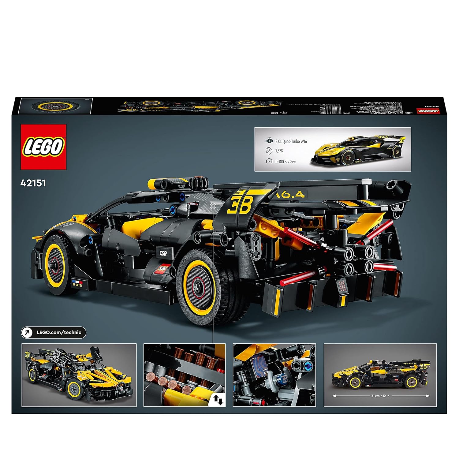 LEGO Technic Bugatti Bolide 42151 (905 Pieces)